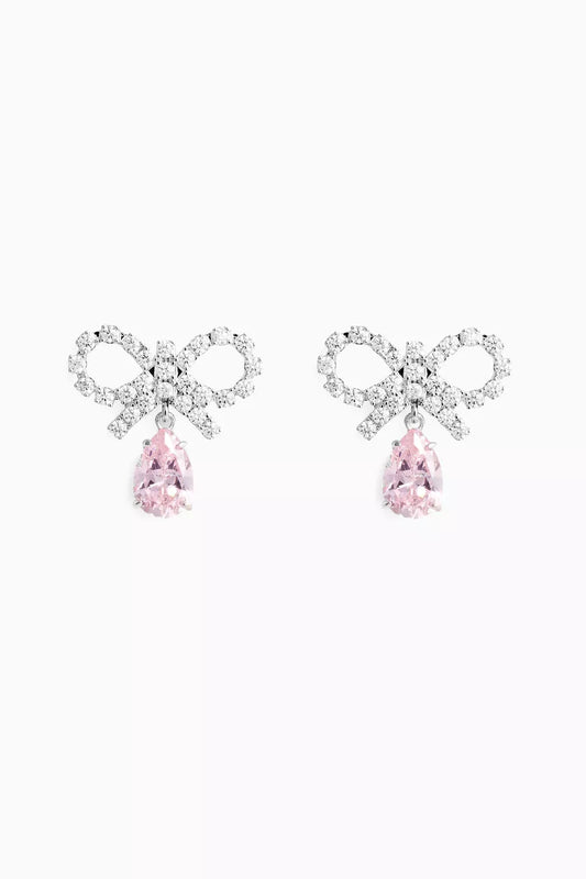 Micro Bow Droplet Earrings