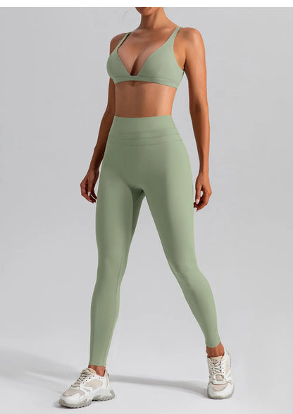 MELLOW SPORT BRA AND LEGGINGS SET