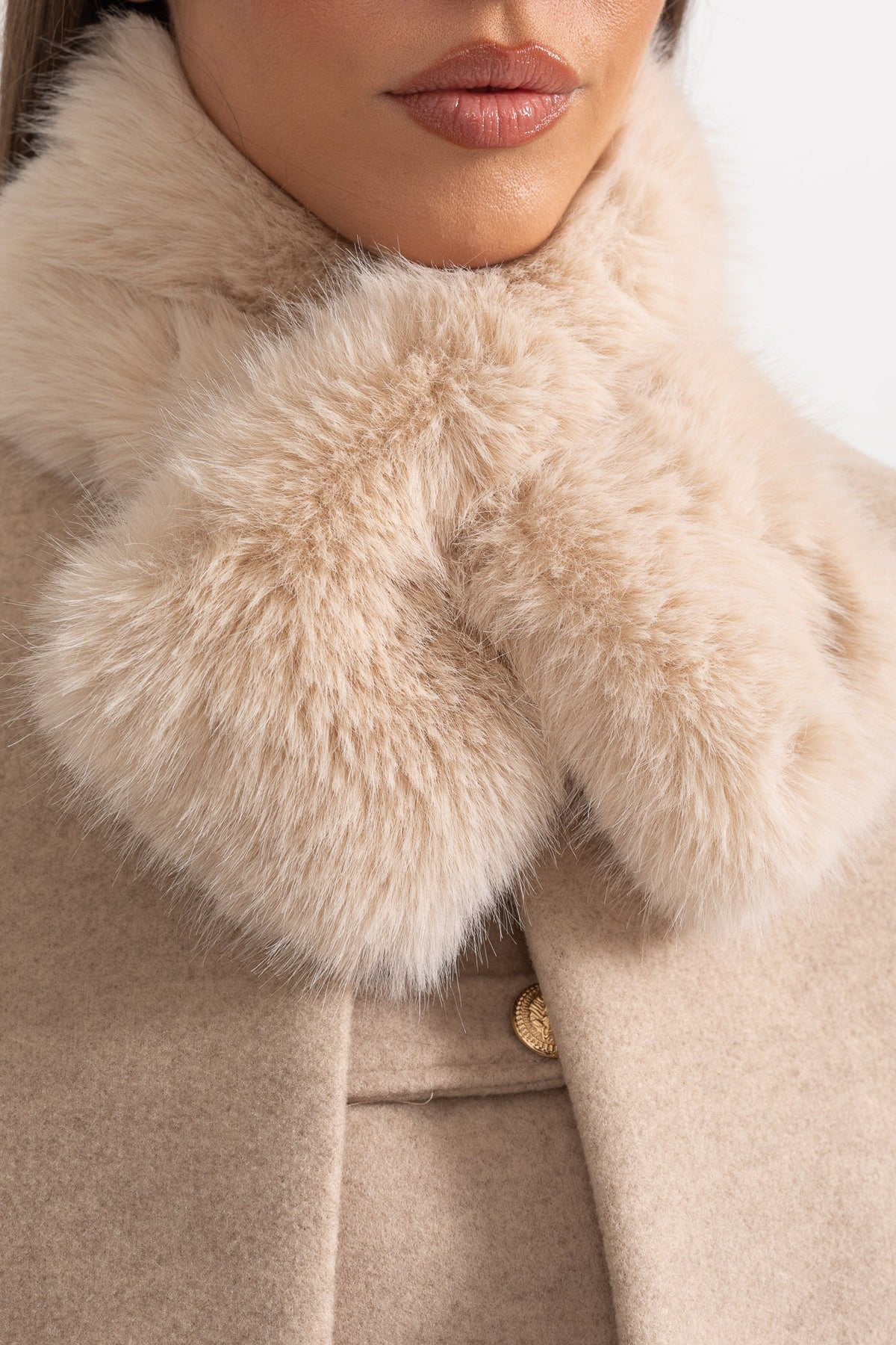 DOUBLE-BREASTED COAT WITH DETACHABLE CAPE